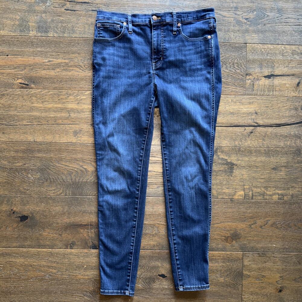 Madewell Jeans Womens 31 T Tall Long High-Rise Skinny Jeans Denim Dark Wash